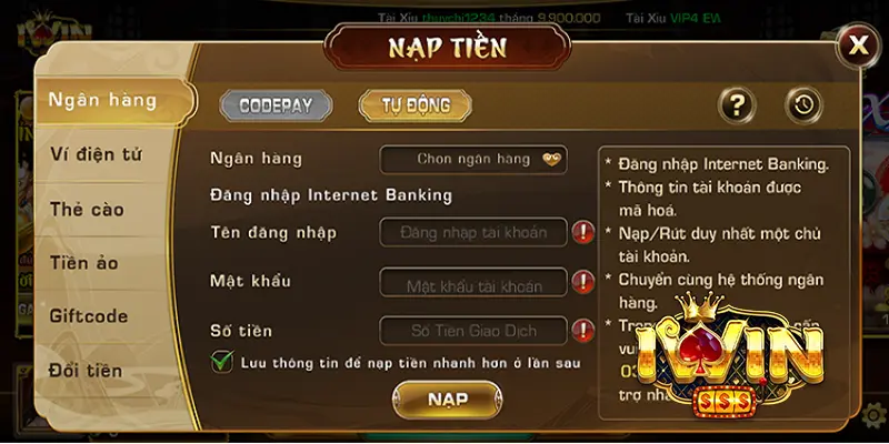 Tiết Kiệm Thời Gian Khi Nạp Tiền Iwin 3 Chọn Phương Thức Phù Hợp