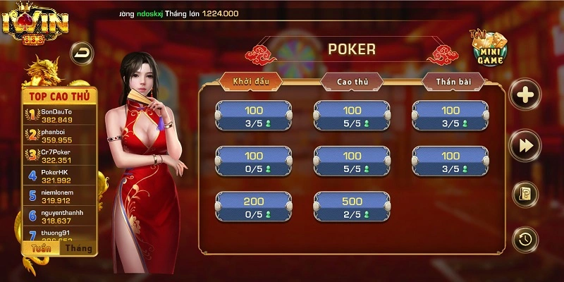 Thử Thách Kỹ Năng Và Vận May Với Poker Nhà Cái iWin 3 Đọc Vị Đối Thủ