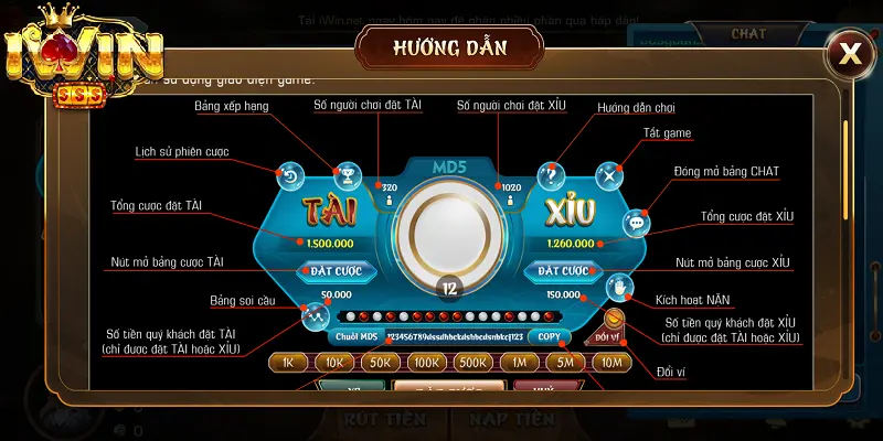 Giải Trí Tuyệt Vời Cùng Tài Xỉu Md5 Iwin Trực Tuyến 2 Cách chơi Tài xỉu MD5 iWin hiệu quả